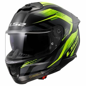 LS2 FF320 Stream II Fury zwart/ fluor geel