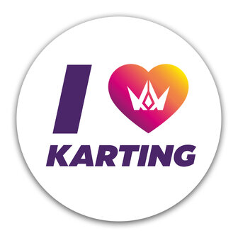 KartKings sticker rond - I love Karting