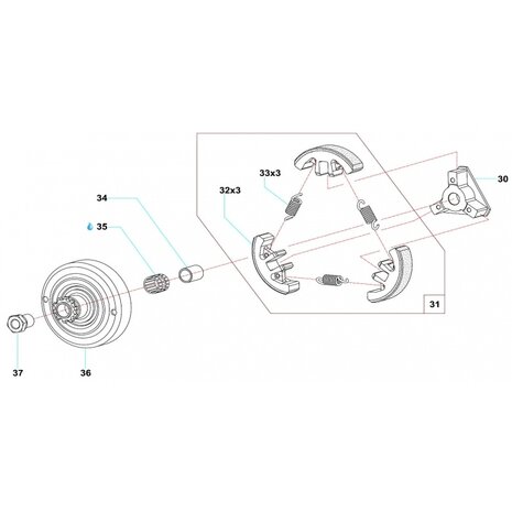 Comer C50 speciale moer voor koppelinghuis Z10