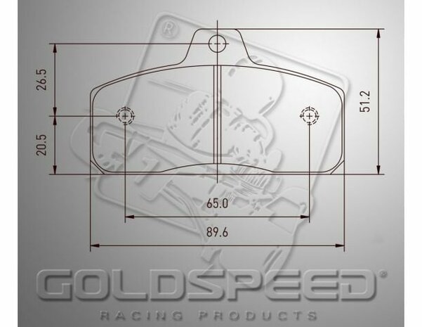 Goldspeed remblok set WK-OLLIE-RIMO-GS-EKS-ERPO TYPE achter