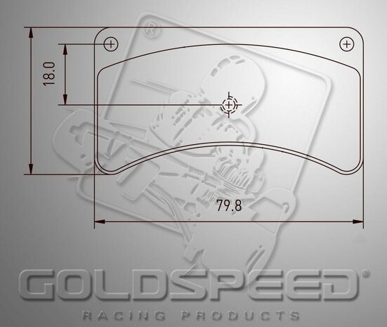 Goldspeed remblok set Type Kellgate 4 & 5 Achter