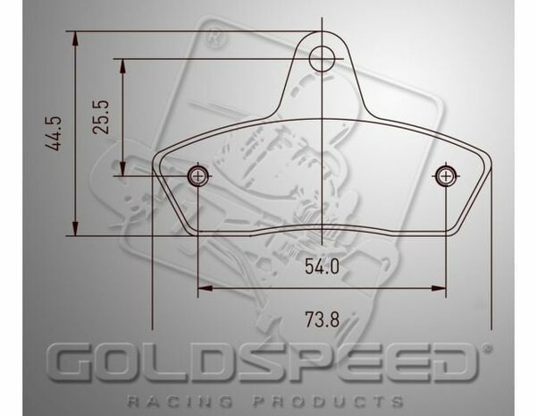 Goldspeed remblok set Haase kart voor