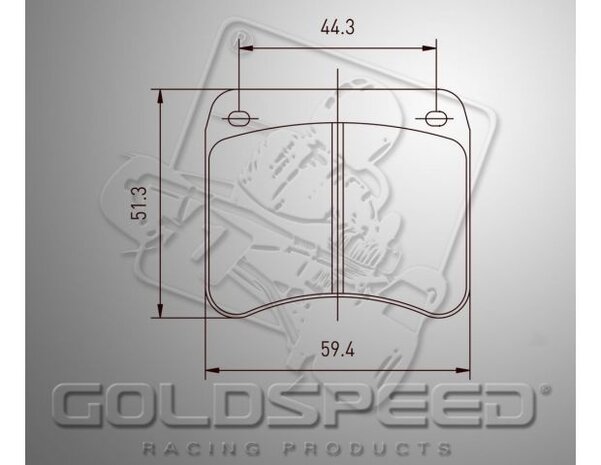 Goldspeed remblok set KC-KELGATE TYPE 13.5MM REAR