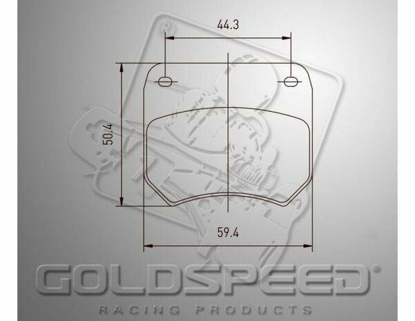 Goldspeed remblok set KELGATE TYPE 4&6 POD FRONT