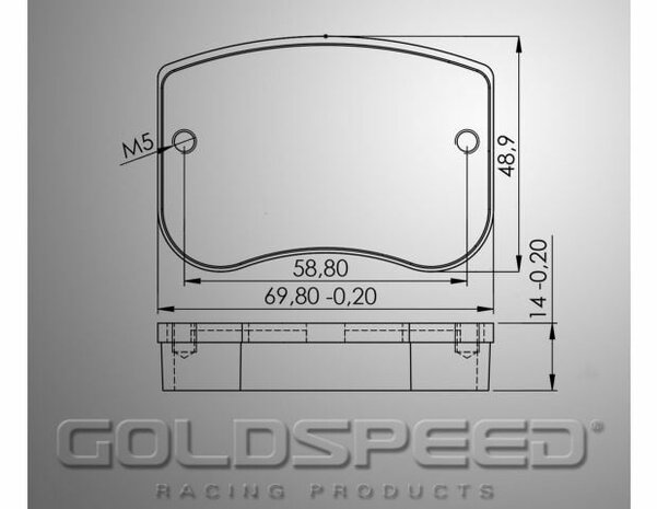 Goldspeed remblok set DINO-CAROLI TYPE RENTAL REAR