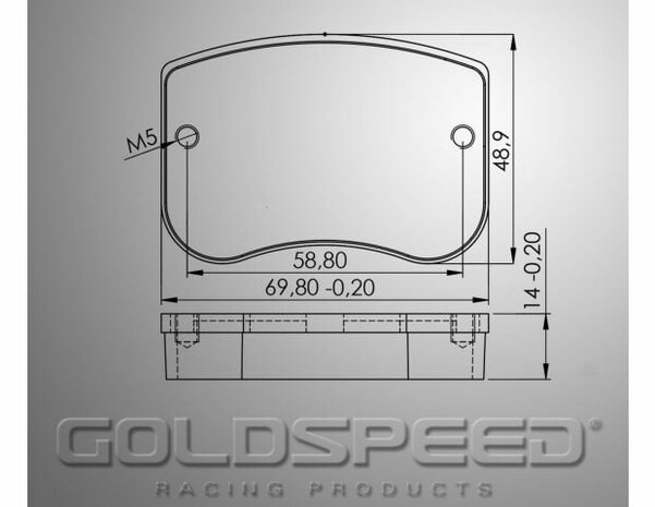 Goldspeed remblok set DINO-CAROLI TYPE RENTAL REAR (RENTAL COMPOUND) 2PCS