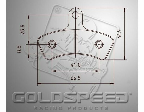 Goldspeed remblok set SWISS HUTLESS TYPE FRONT KZ