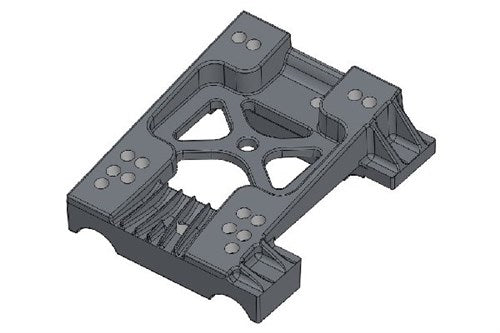Motorsteun 32mm magnesium vlak