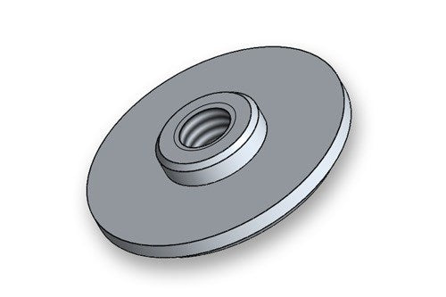 Kettingkast pasring met schroefdraad M6 alu
