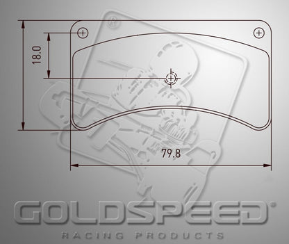 Goldspeed Bremsbelagsatz Typ Kellgate 4 & 5 Hinten