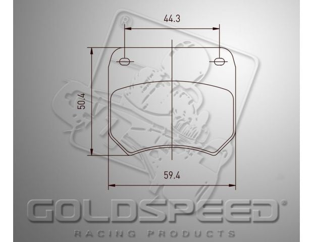 Goldspeed remblok set KELGATE TYPE 4&6 POD FRONT