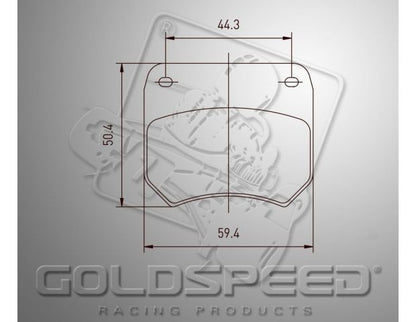 Goldspeed remblok set KELGATE TYPE 4&6 POD FRONT