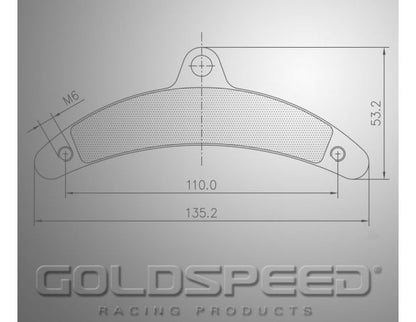 Goldspeed brake pad set BIREL TYPE REAR WIDE HOLES