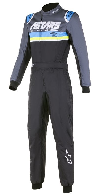 Alpinestars KMX-9 V3 Graphic 4 Schwarz/Blau/Fluoreszierendes Gelb