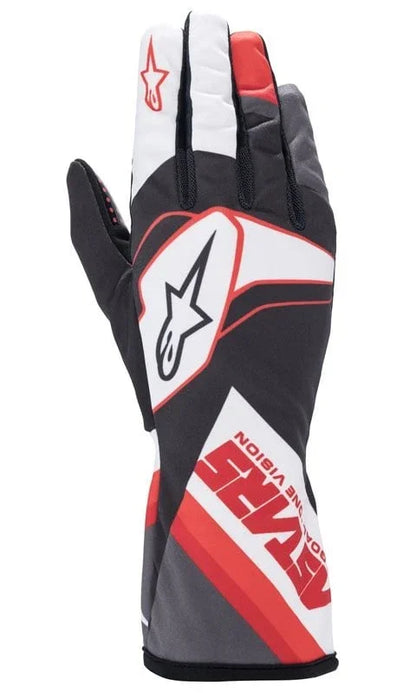 Alpinestars Tech 1-K Glove Graphic zwart/wit/rood - KartKings