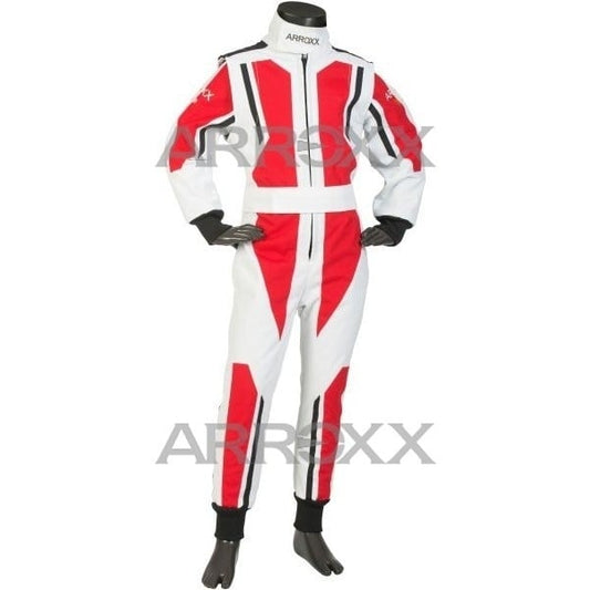 Arroxx Level 2 Overall Weiß-Rot-Schwarz Junior