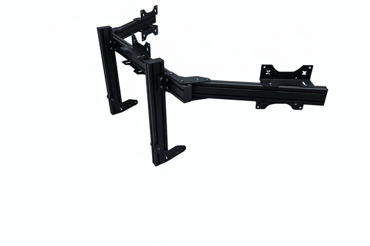 SimXPro Integrated Triple Screen Setup Heavy - VESA 100/200 - Black