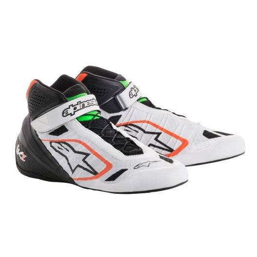 Alpinestars Tech-1 KZ Weiß/Schwarz/Fluoreszierendes Orange