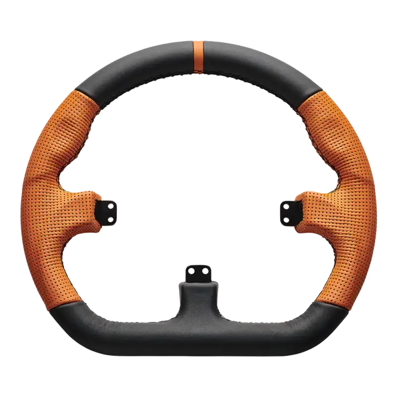 Asetek SimSports closed D orange leather rim - KartKings