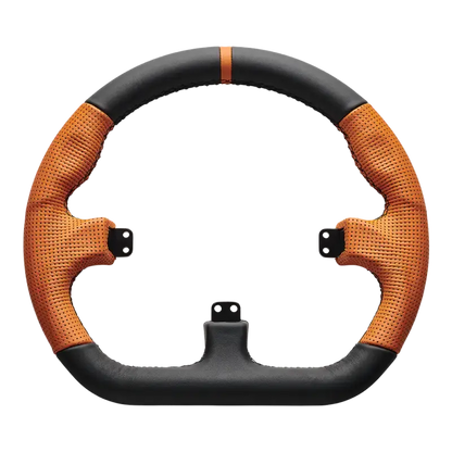 Asetek SimSports closed D orange leather rim - KartKings