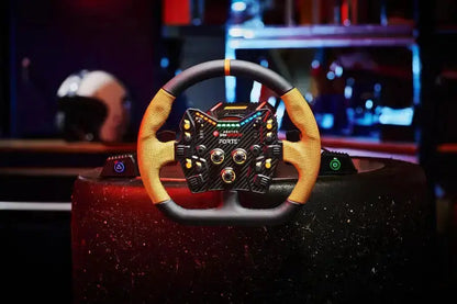 Asetek SimSports closed D orange leather rim - KartKings