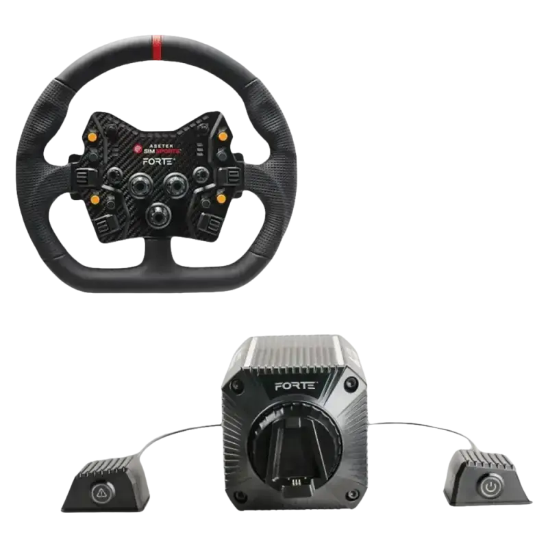 Asetek SimSports Forte (18nm) Direct Drive Wheel Base + Forte GT Wheel Bundle