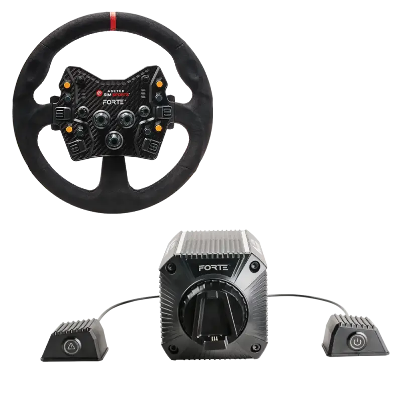 Asetek SimSports Forte (18nm) Direct Drive Wheel Base + Forte GT Wheel Bundle