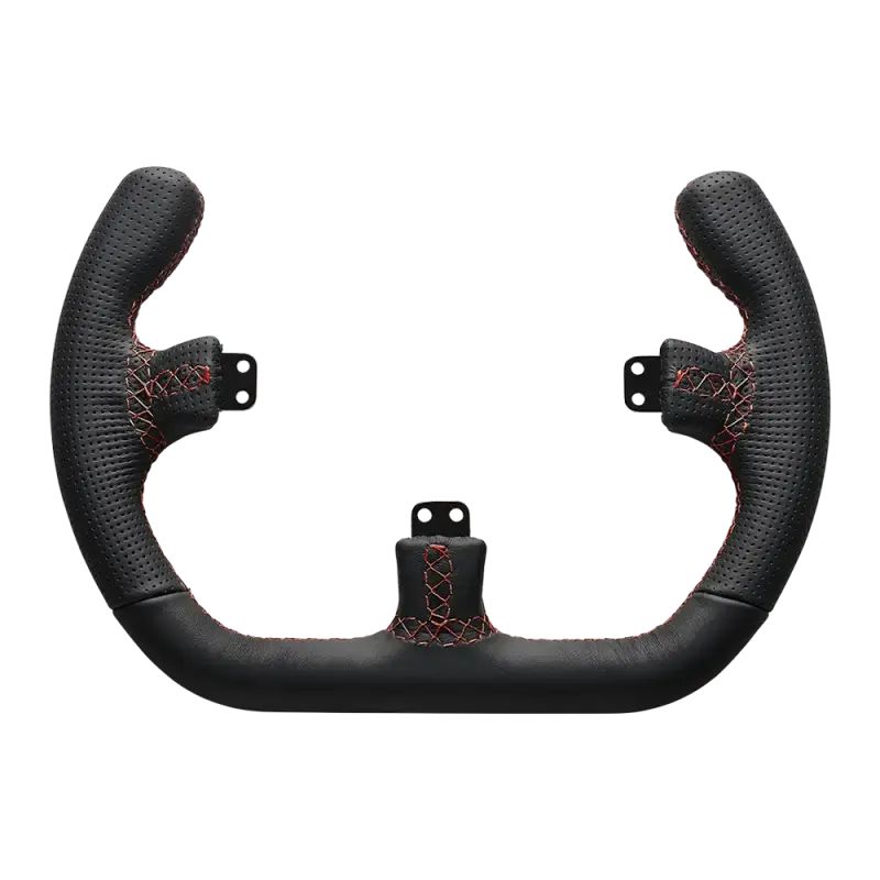 Asetek SimSports Open D Black Leather Rim - KartKings