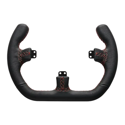 Asetek SimSports Open D Black Leather Rim - KartKings