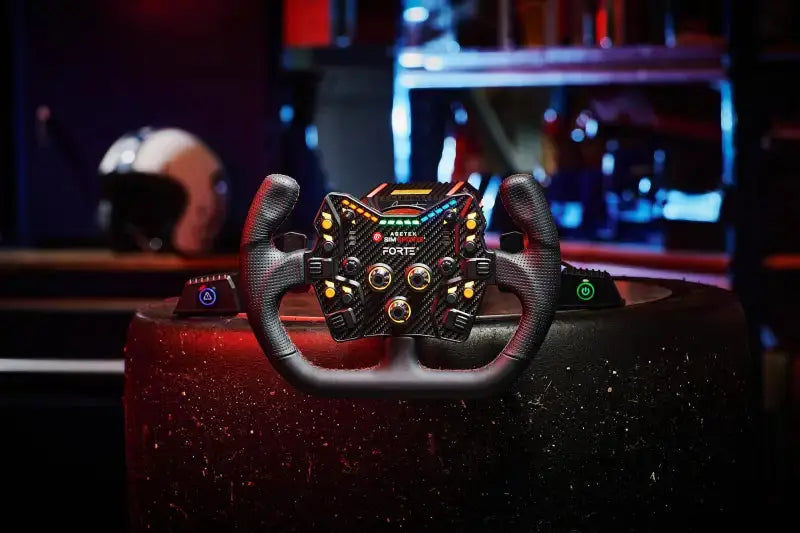 Asetek SimSports Open D Black Leather Rim - KartKings