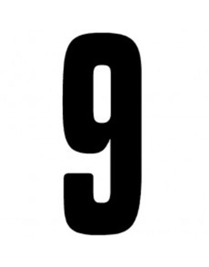 CRG plakcijfer zwart - KartKings