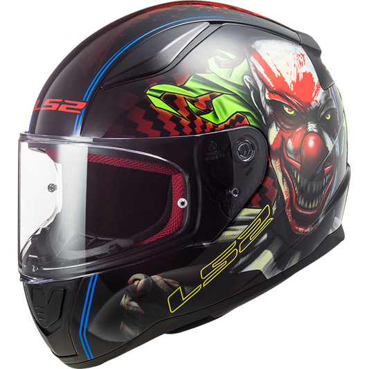 LS2 FF353 Rapid Happy Dreams - Gloss black clown (glow in the dark)