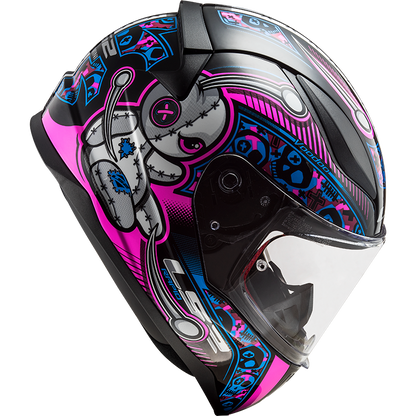 LS2 FF353 Rapid mini Kinderhelm Voodoo schwarz/pink