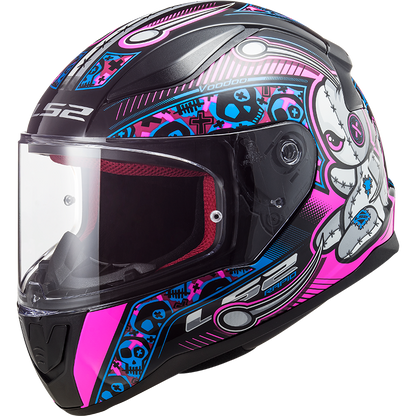 LS2 FF353 Rapid mini Kinderhelm Voodoo schwarz/pink