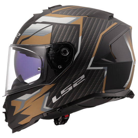 LS2 FF800 Storm II tracker matte black/gold/gray