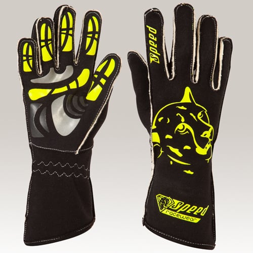 Speed-Handschuhe Melbourne G-2 Schwarz/Fluoreszierendes Gelb