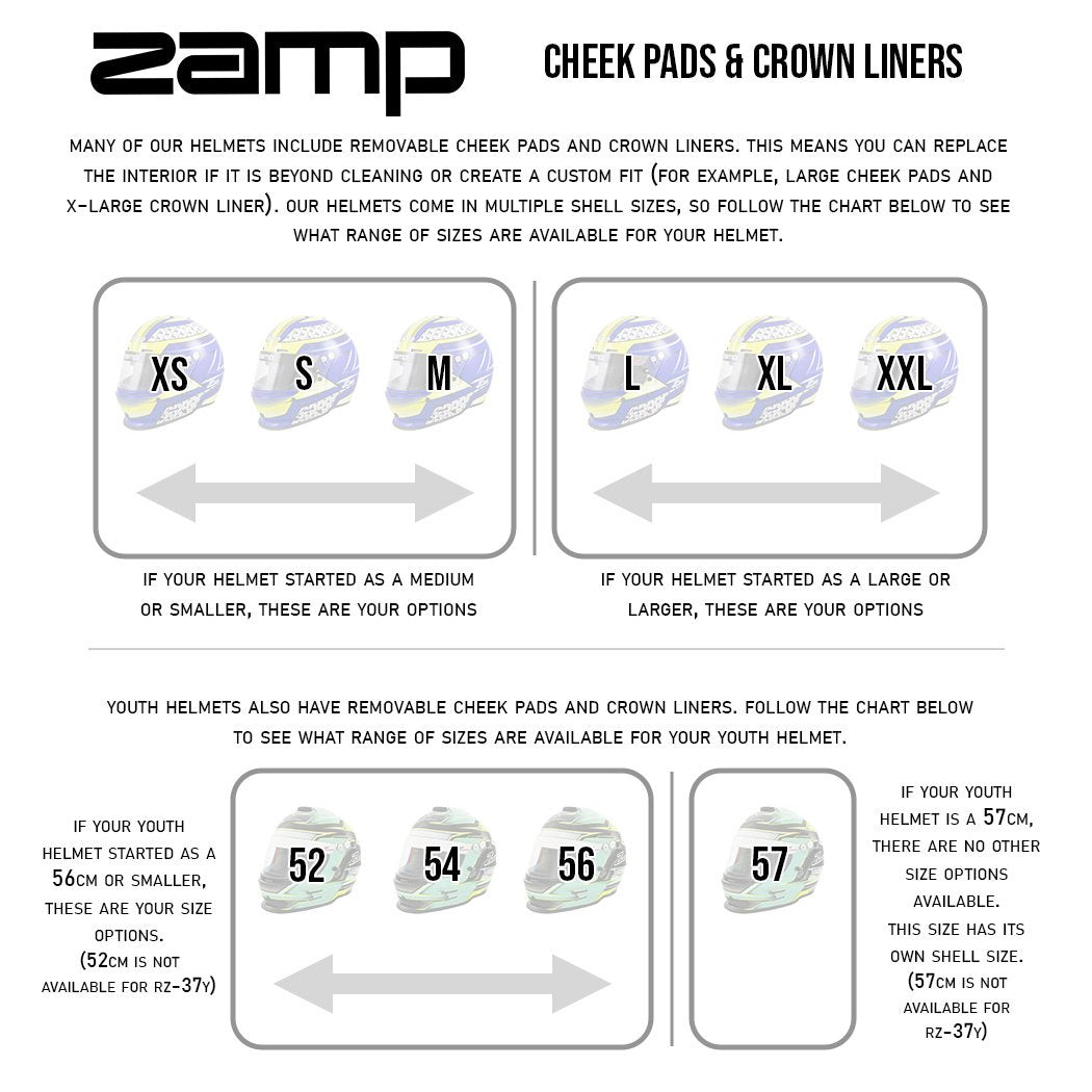 Zamp RZ-62/RZ-60/RZ-40/RZ-44 cheekpads