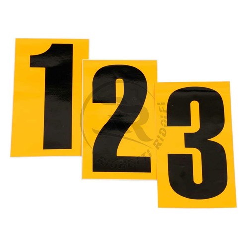 RR startnummer geel/zwart no. 4