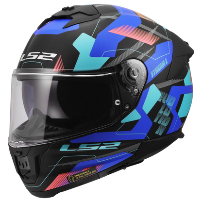 LS2 FF808 Stream II Mika zwart/blauw - KartKings