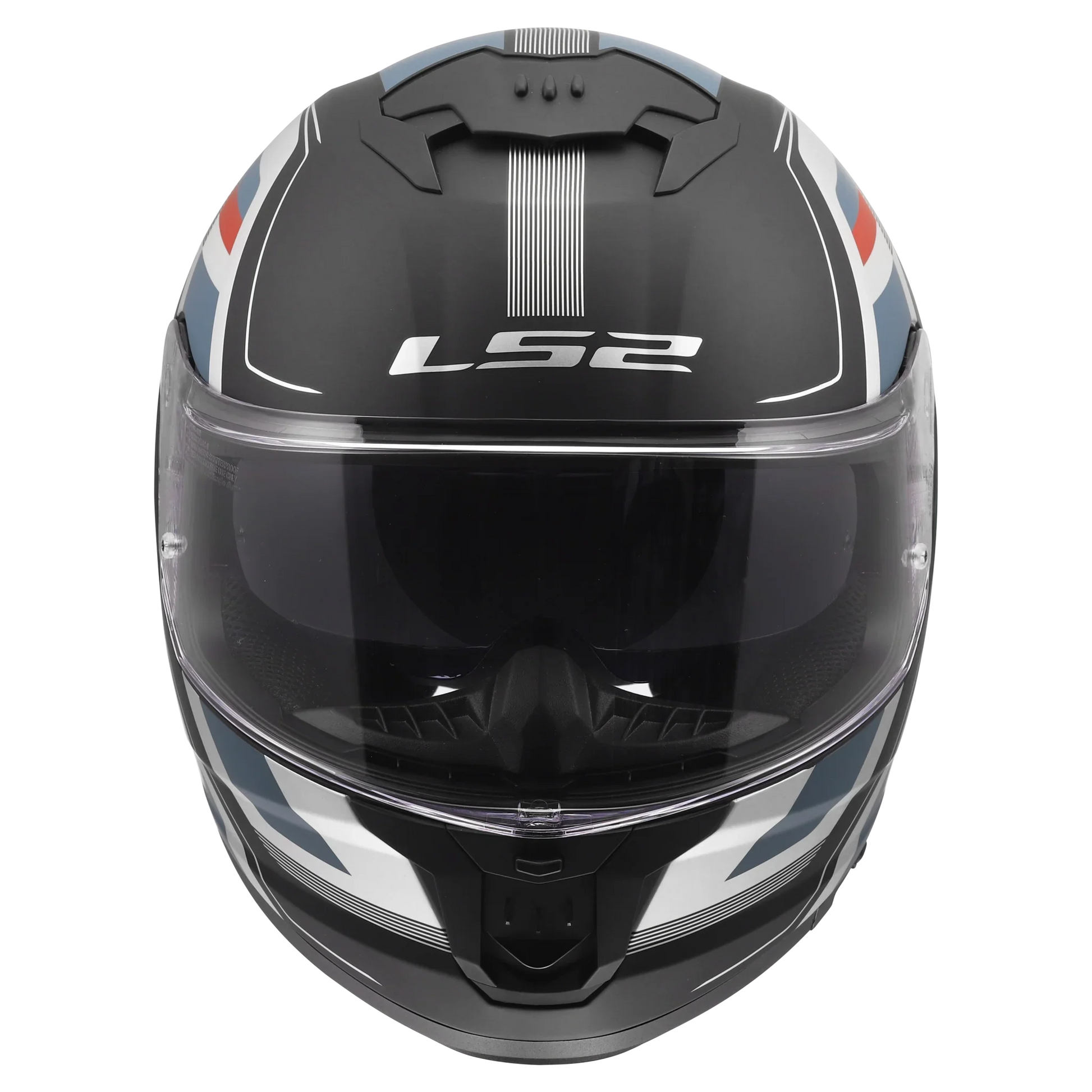 LS2 FF808 Stream II Vintage matt zwart/blauw - KartKings