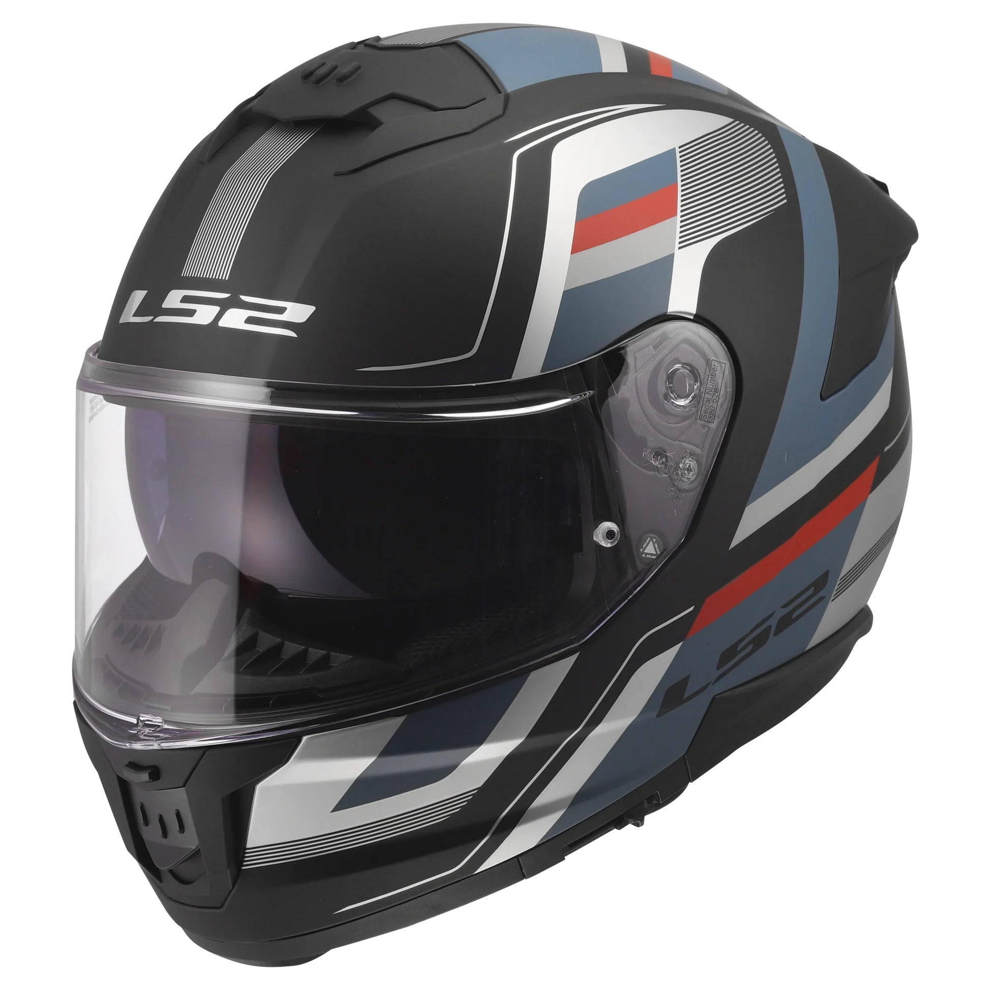 LS2 FF808 Stream II Vintage matt zwart/blauw - KartKings