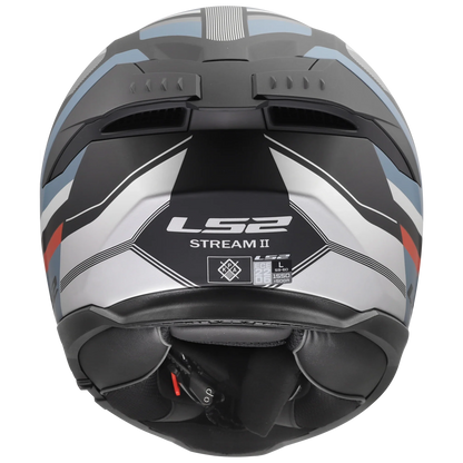 LS2 FF808 Stream II Vintage matt zwart/blauw - KartKings