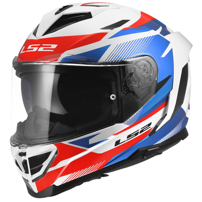 LS2 FF818 Storm III Komai wit/blauw/rood - KartKings