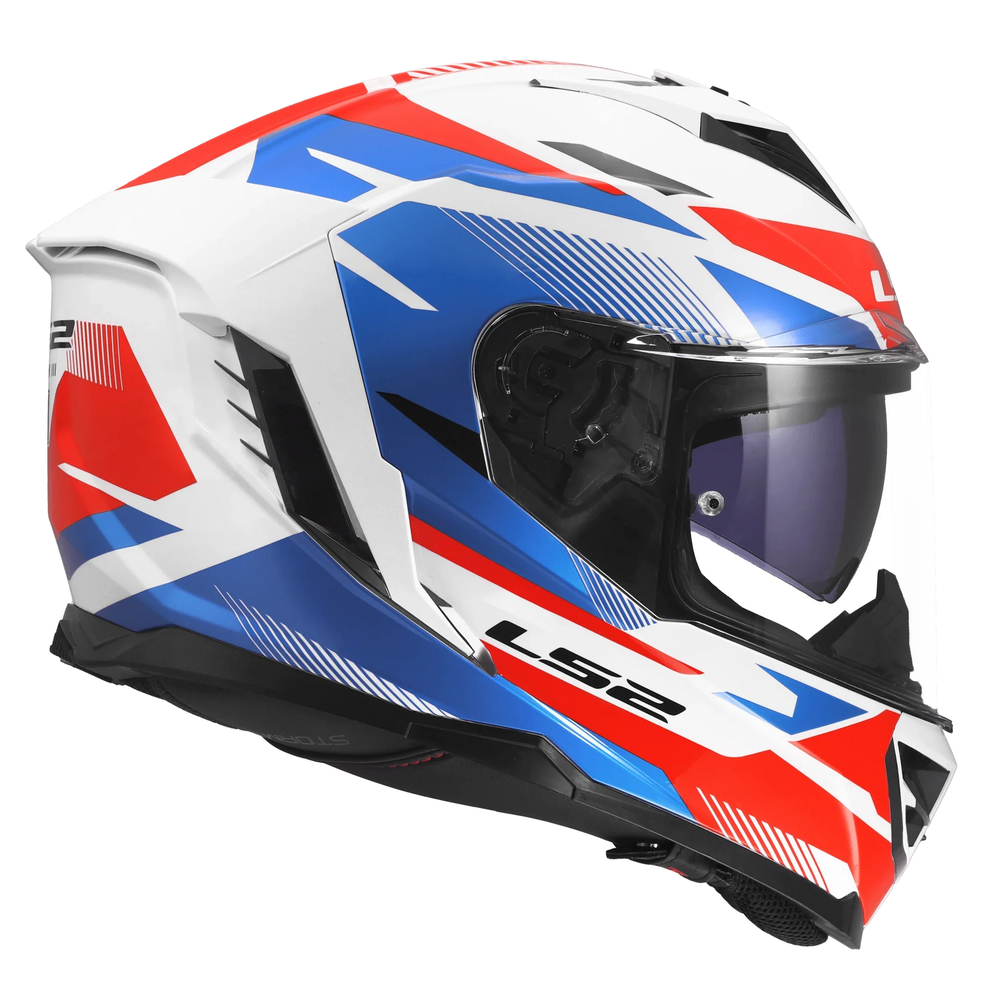 LS2 FF818 Storm III Komai wit/blauw/rood - KartKings
