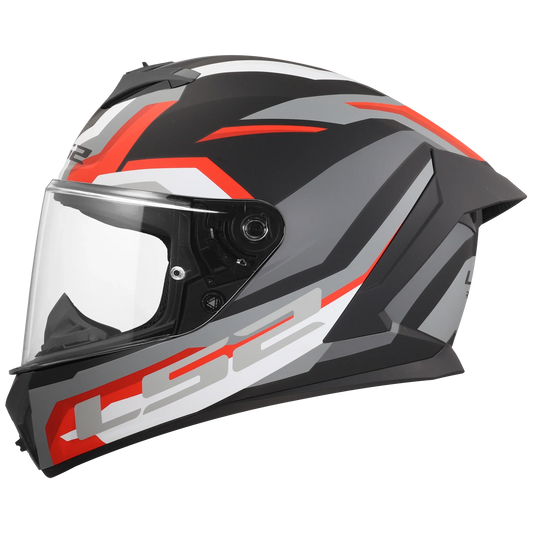 LS2 FF820 Rapid III Hyper matt zwart/rood/grijs - KartKings