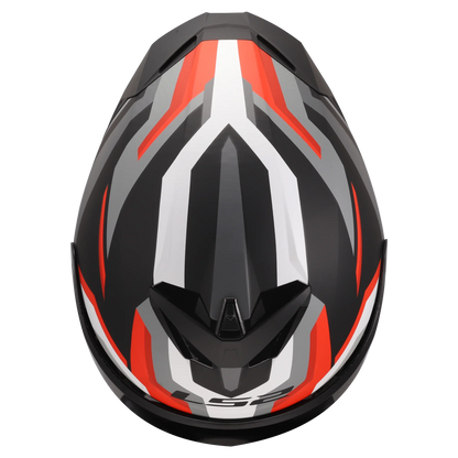 LS2 FF820 Rapid III Hyper matt zwart/rood/grijs - KartKings