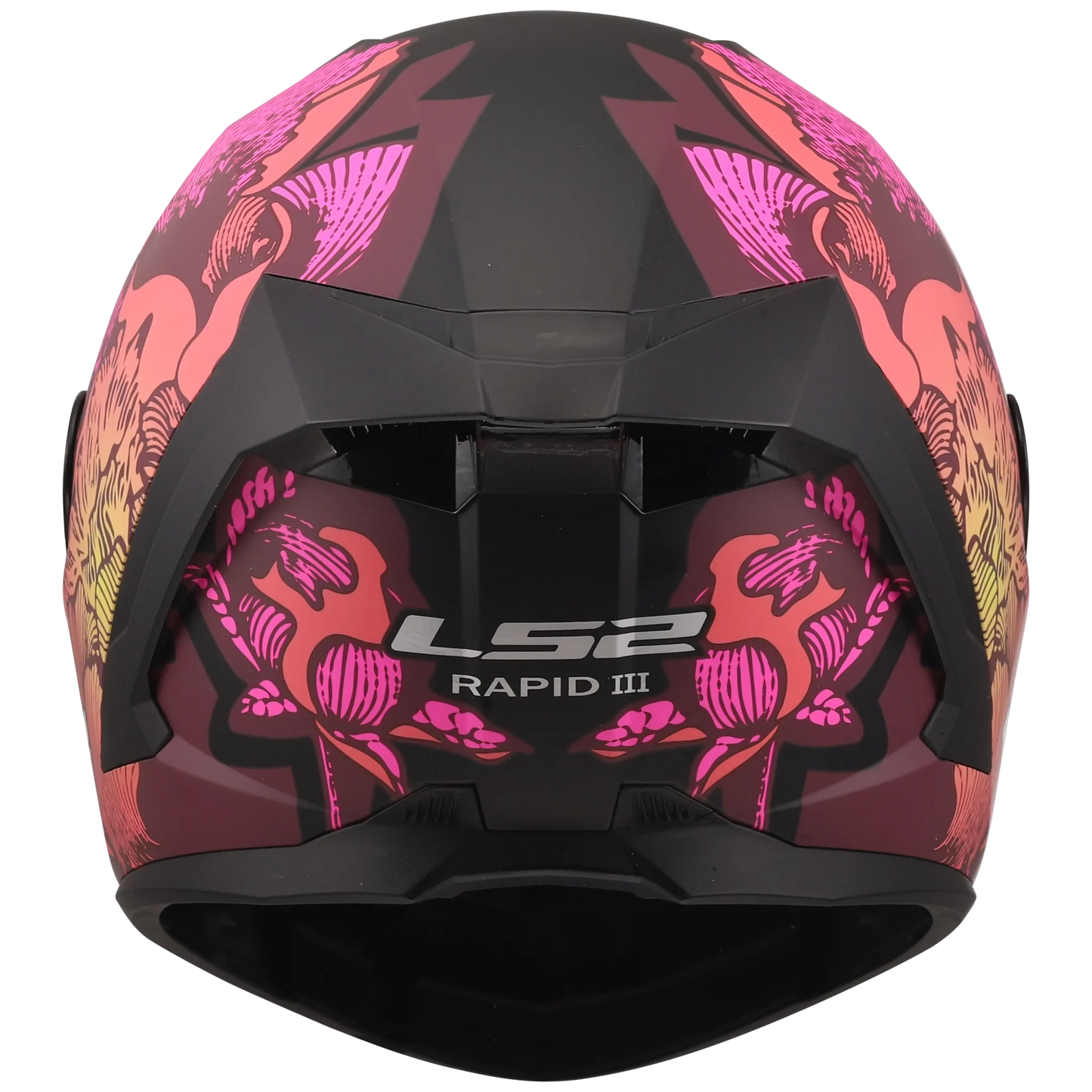 LS2 FF820 Rapid III poppies zwart/roze - KartKings