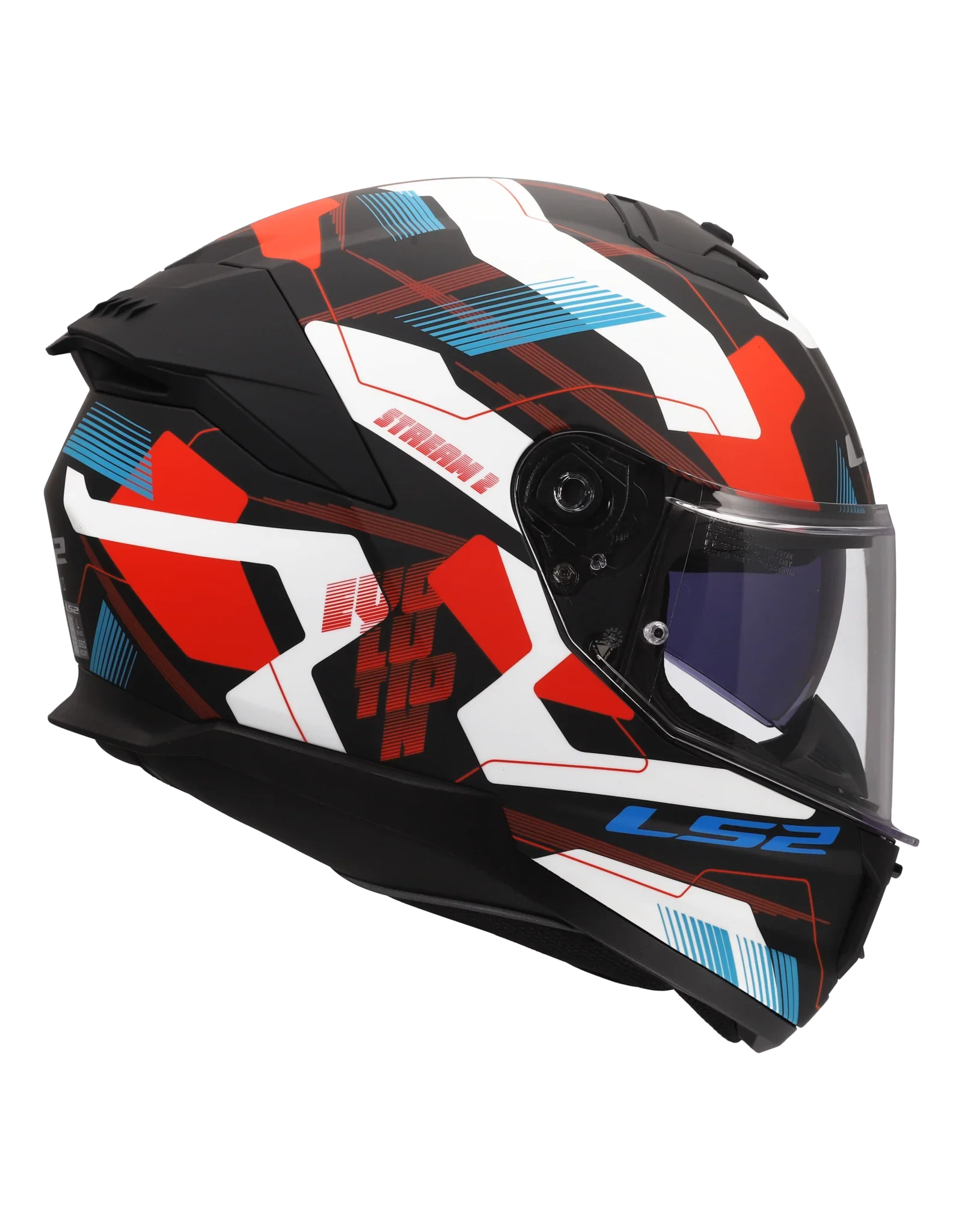 LS2 FF808 Stream II Mika wit/blauw/rood - KartKings