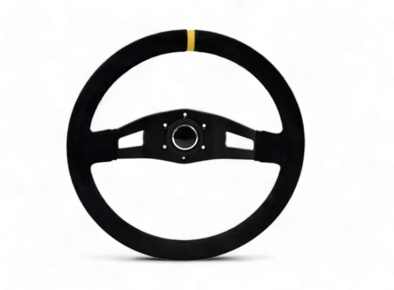 LTEC 2-Spoke Suede Steering Wheel – 350mm | 90mm Deep Dish