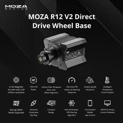 Moza Racing R12 Direct Drive Wheel Base - V2 - KartKings